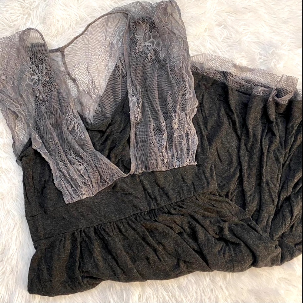 Only Hearts Gray Lace Dress